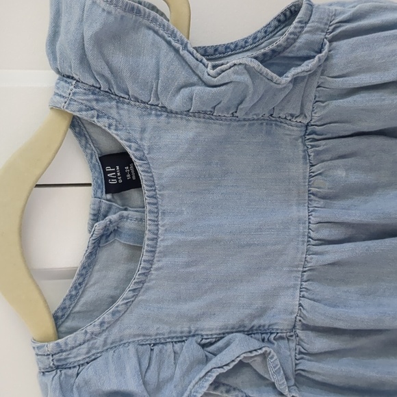 Chambray Ruffle Top - Picture 2 of 3